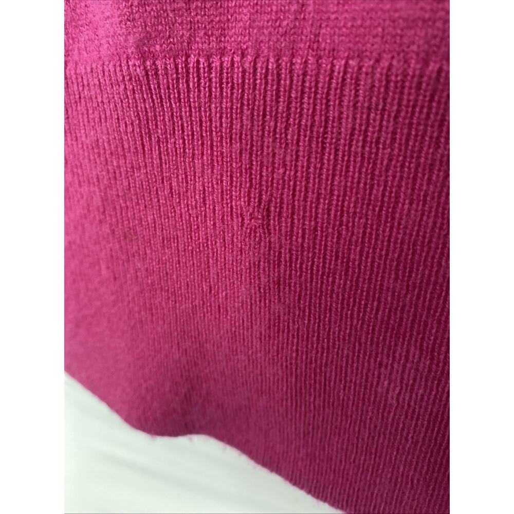 MAX&MOI Amour Sweater V Neck Cashmere Fuchsia Purple Pink Long Sleeve Piata M - Picture 7 of 9